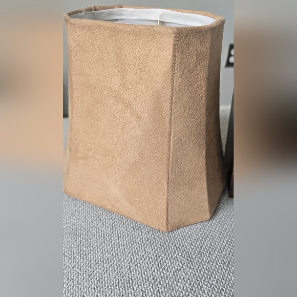 Tan Suede Lamp Shade - Picture 2 of 8